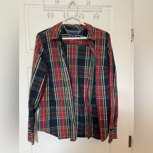 TOMMY HILFIGER PLAID SHIRT SIZE LARGE